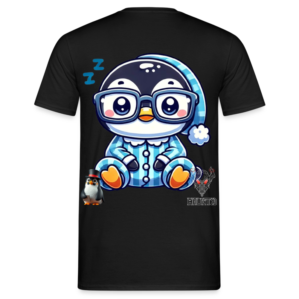 Men T-Shirt KasPenguin in Pyjama - Schwarz