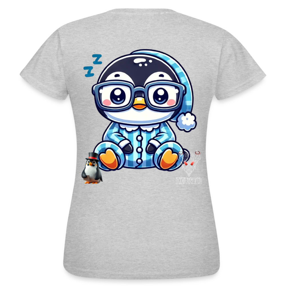 Women T-Shirt KasPenguin in Pyjama - Grau meliert