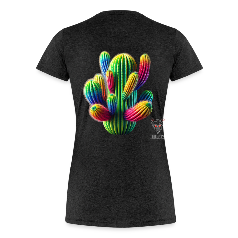 Woman T-Shirt Prismatic Cactus Bloom - Anthrazit