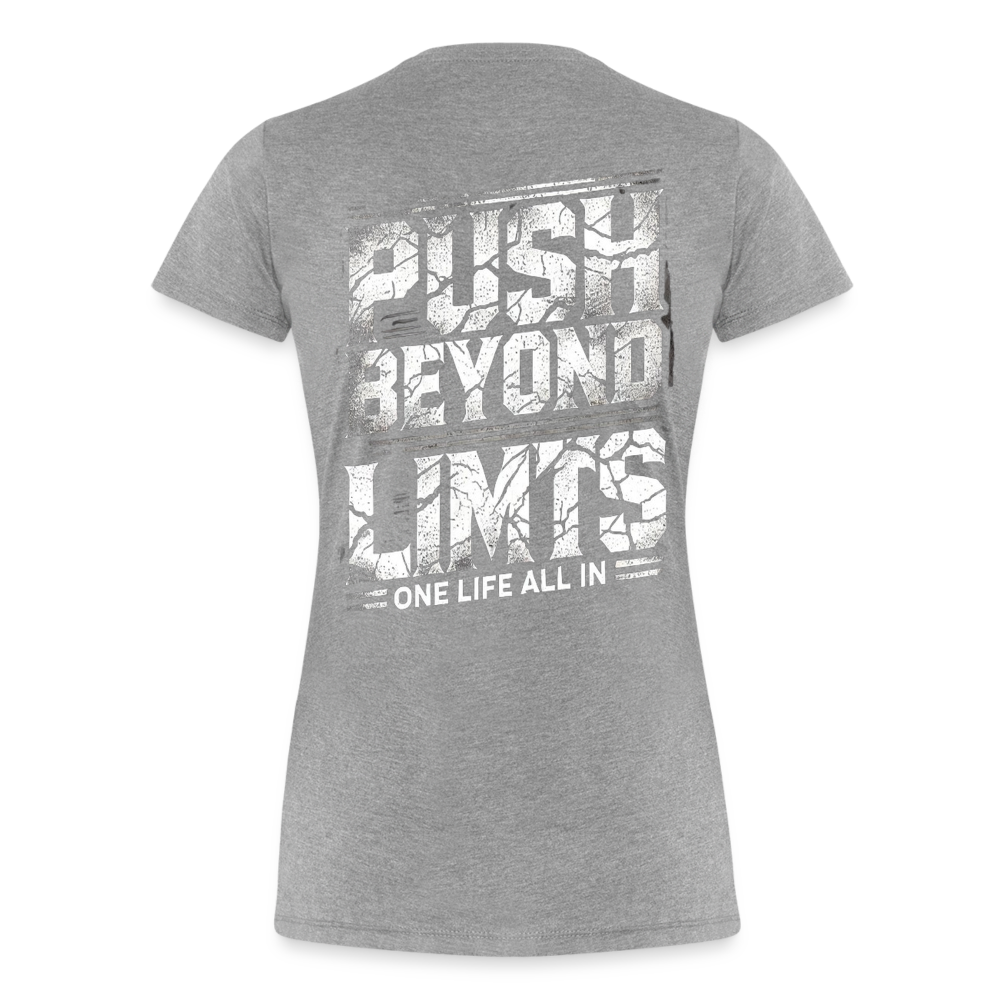 Women T-Shirt Push Beyond Limits - Grau meliert