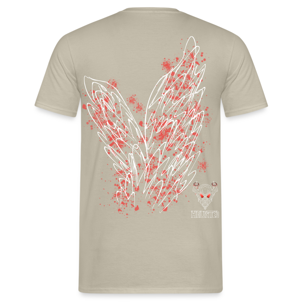 Men T-Shirt Light Red Wings - Sandbeige
