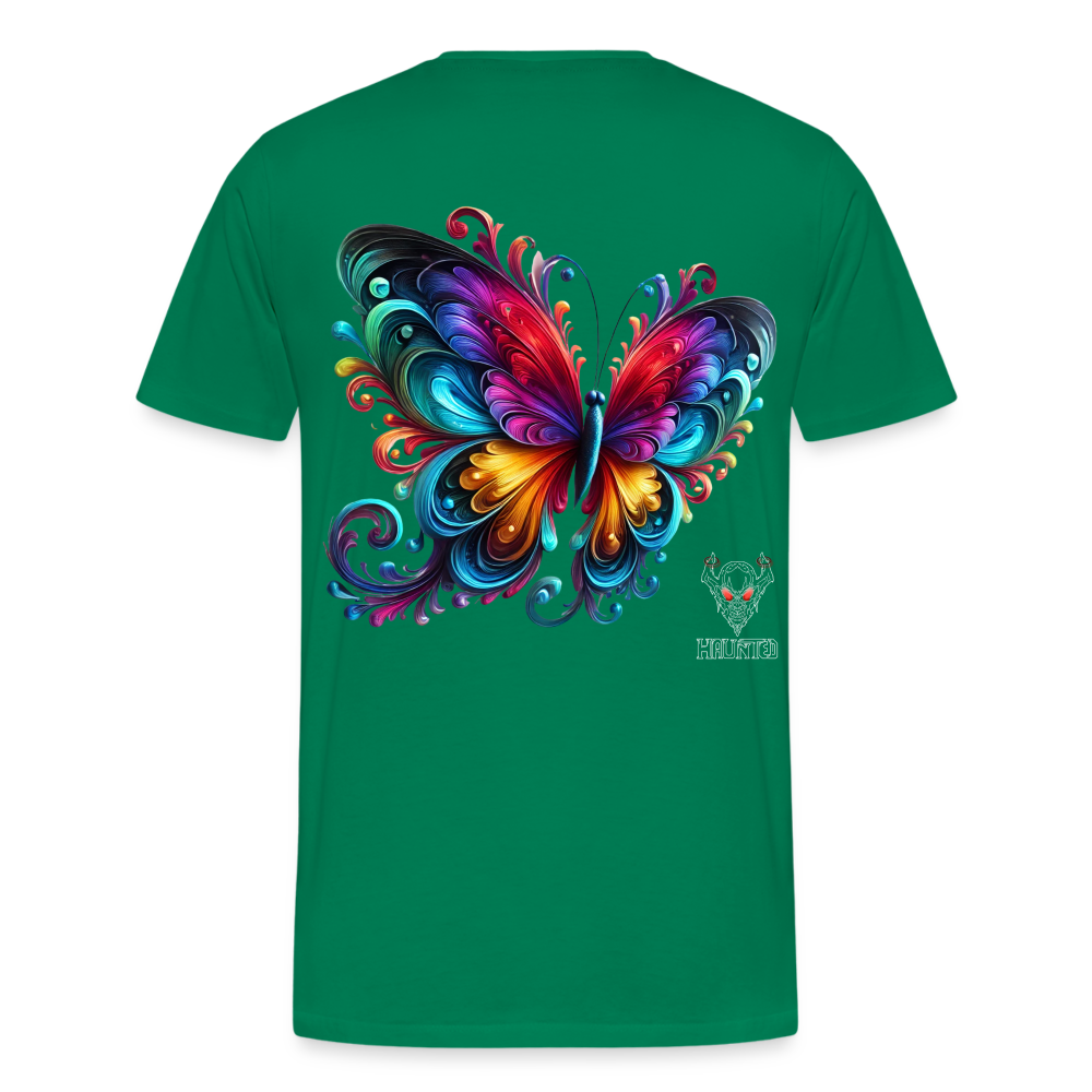 Men T-Shirt Radiant Butterfly Art - Kelly Green