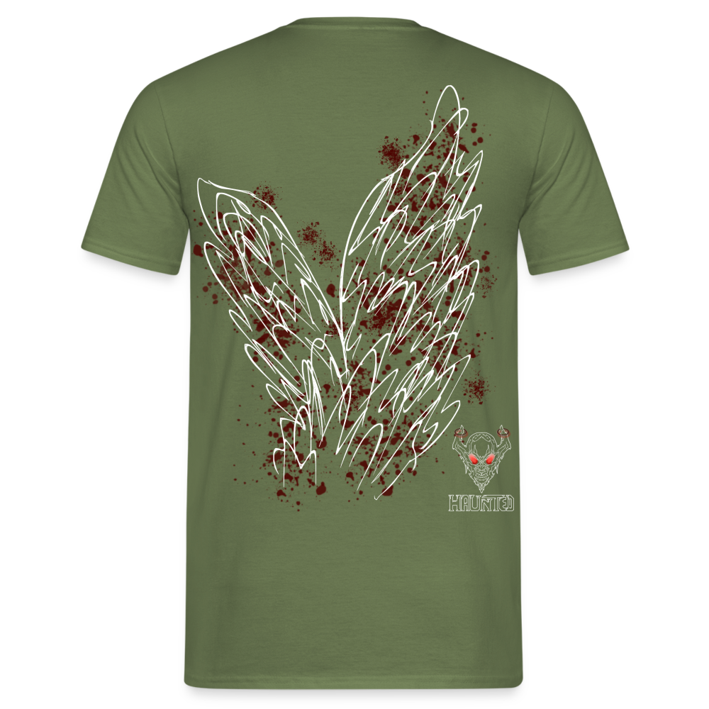 Men T-Shirt Dark Red Wings - Militärgrün