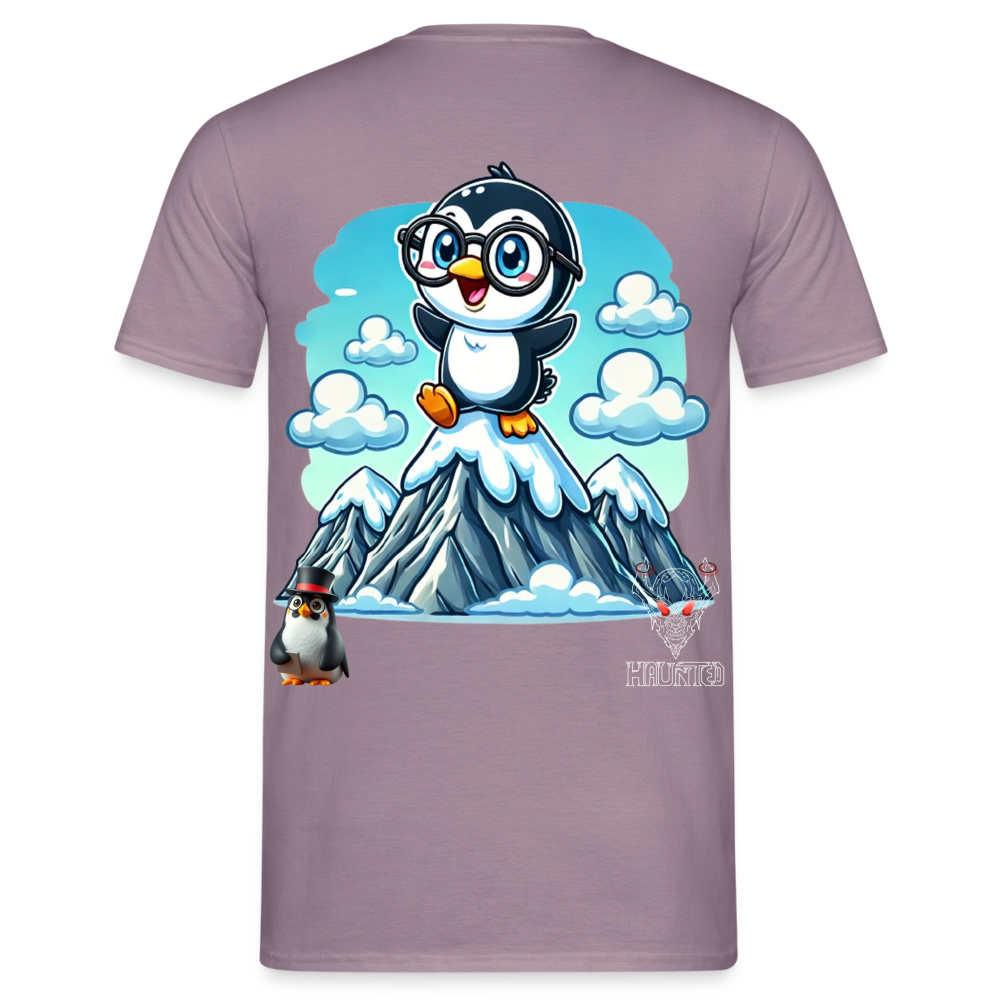 Men T-Shirt KasPenguin on Top - Lilagrau