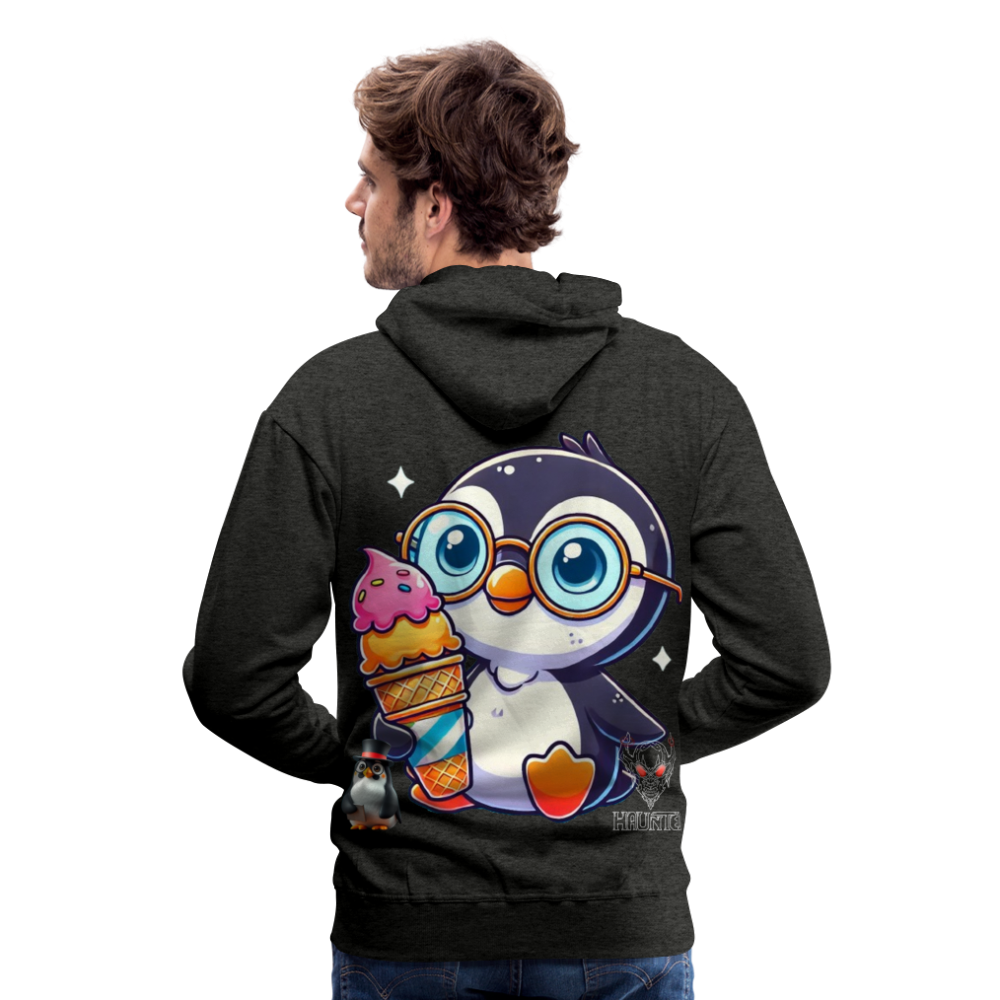 Men Hoodie KasPenguin with Ice - Anthrazit