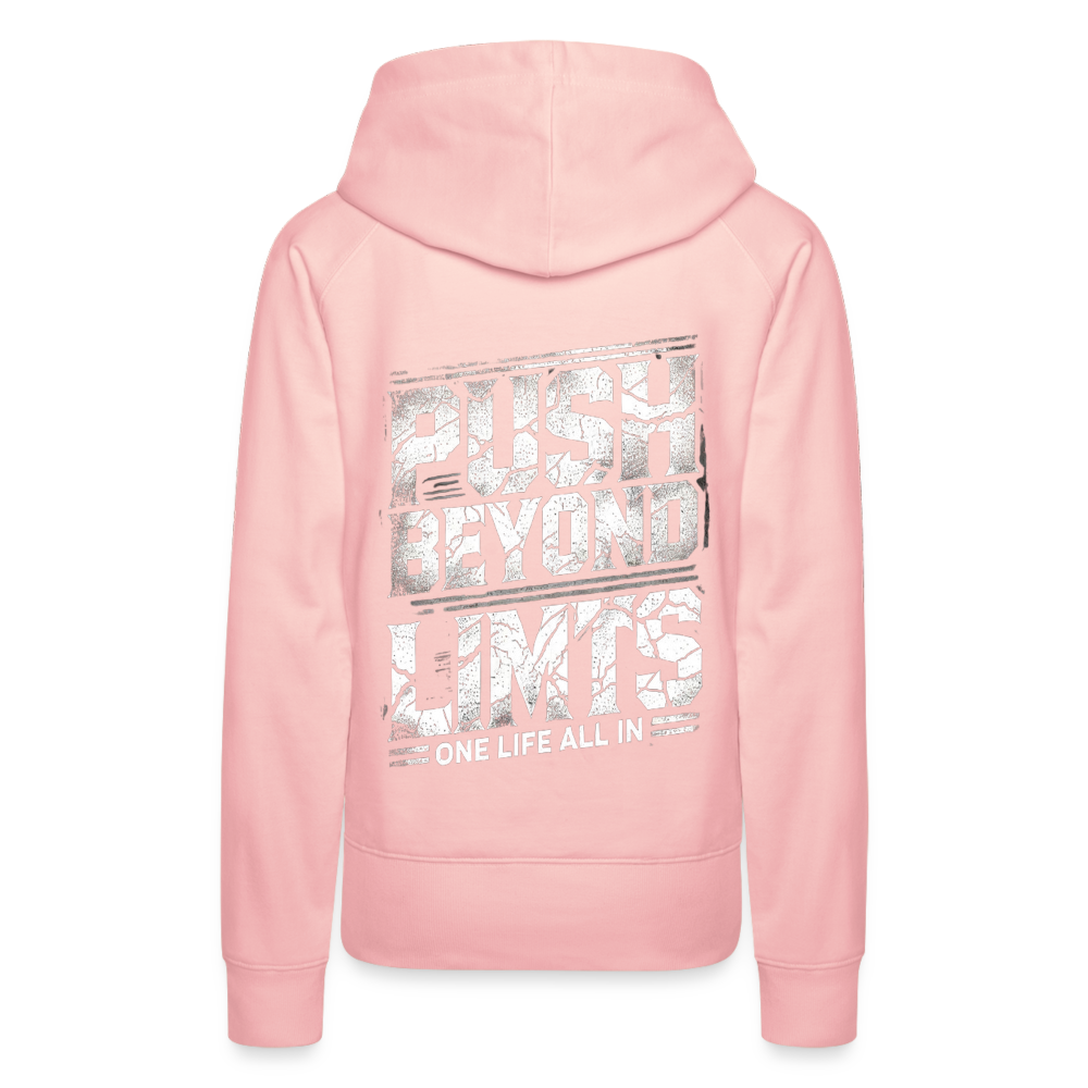 Women Hoodie Push Beyond Limits - Kristallrosa