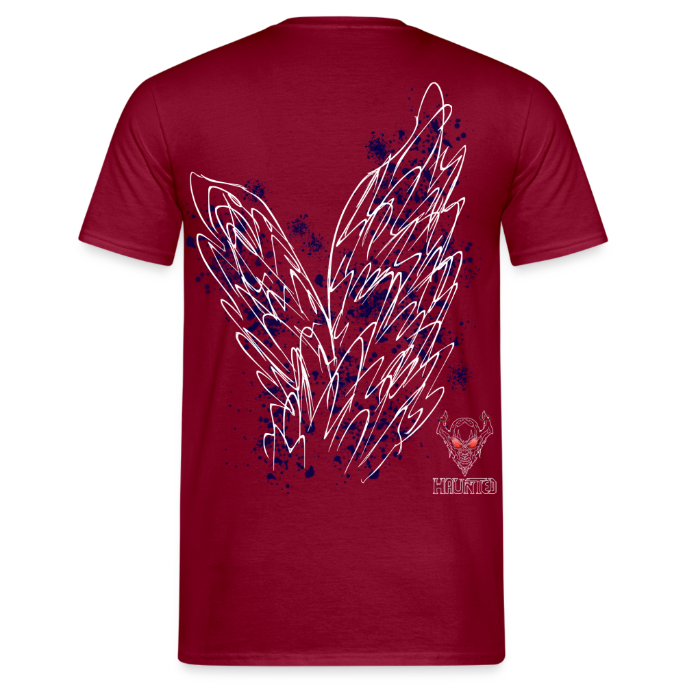 Men T-Shirt Dark Blue Wings - Ziegelrot