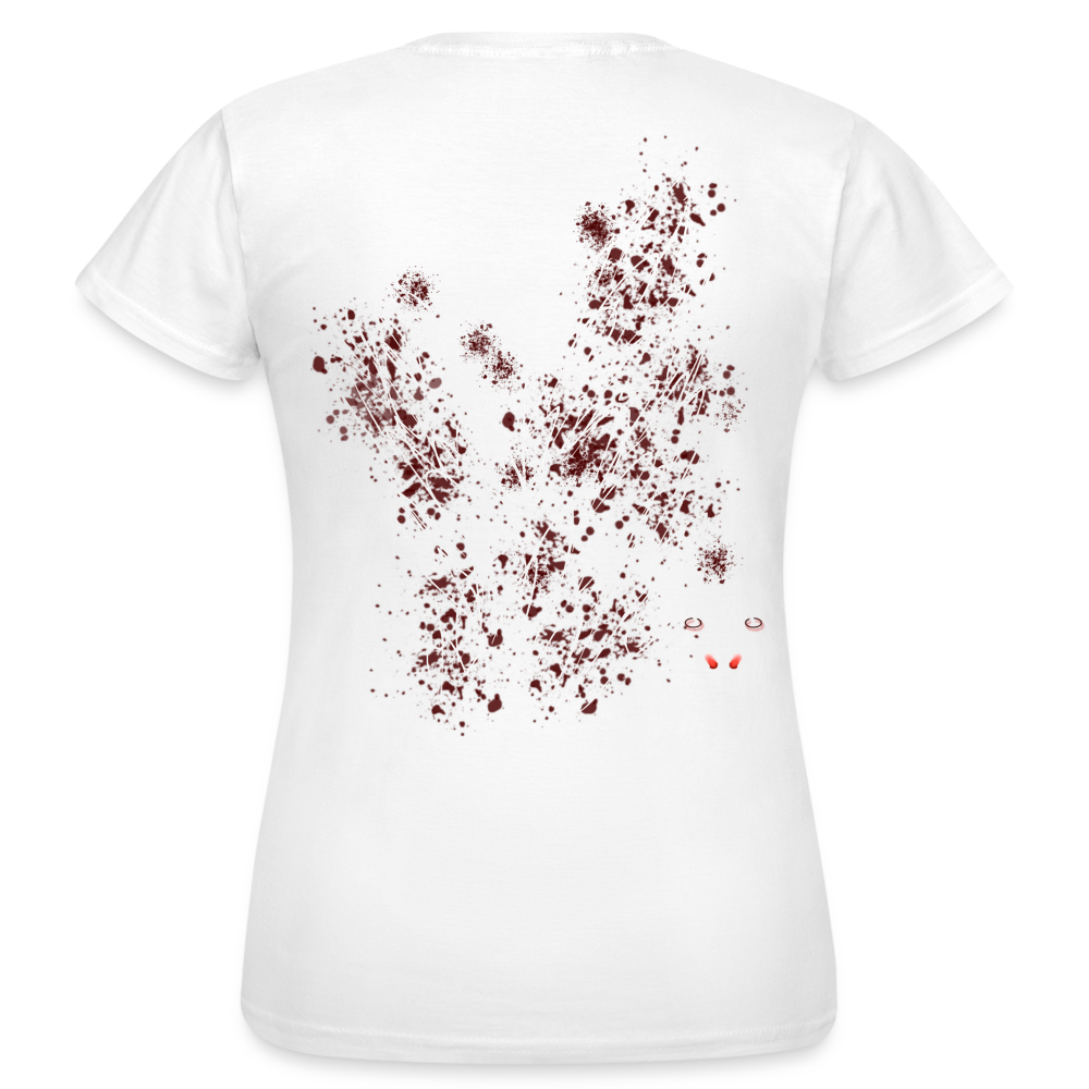 Women T-Shirt Dark Red Wings - Weiß