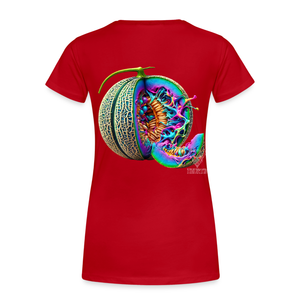 Woman T-Shirt Neon Melon Art - Rot
