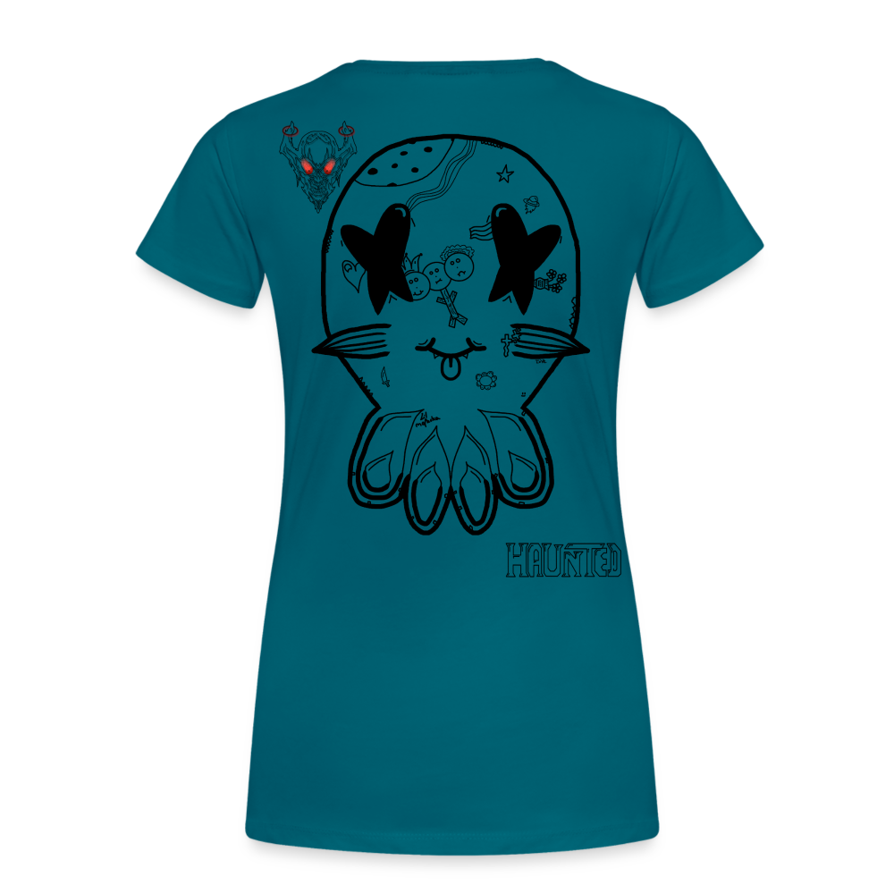 Woman T-Shirt Ghost Doodle Dark - Divablau