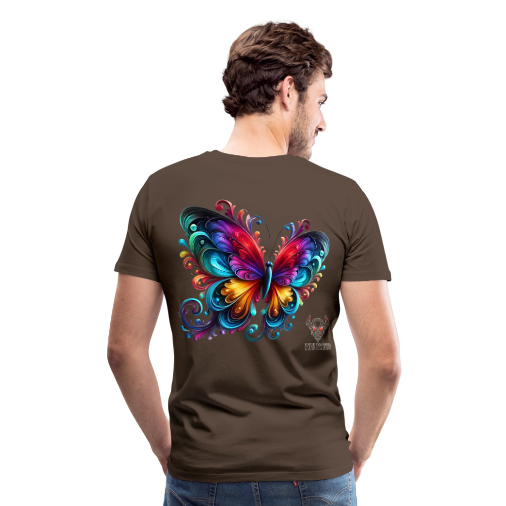 Men T-Shirt Radiant Butterfly Art - Edelbraun