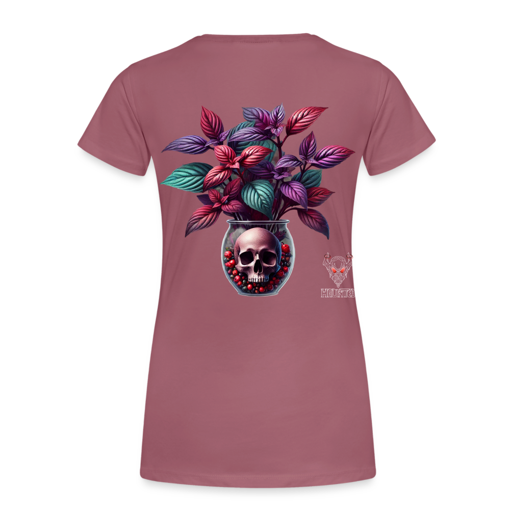 Woman T-Shirt Skull Bloom Vase - Malve