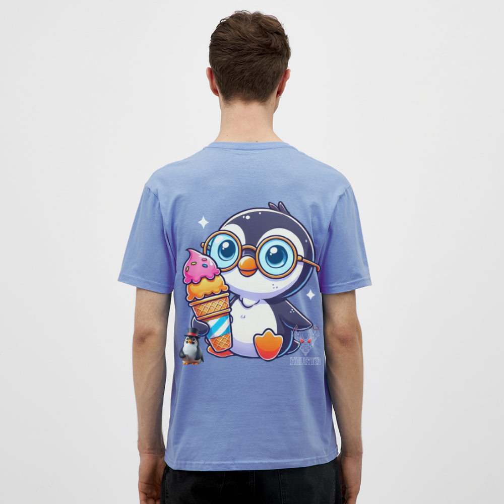Men T-Shirt KasPenguin with Ice - carolina blue
