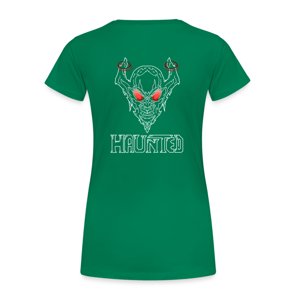 Women T-Shirt Deamon White - Kelly Green