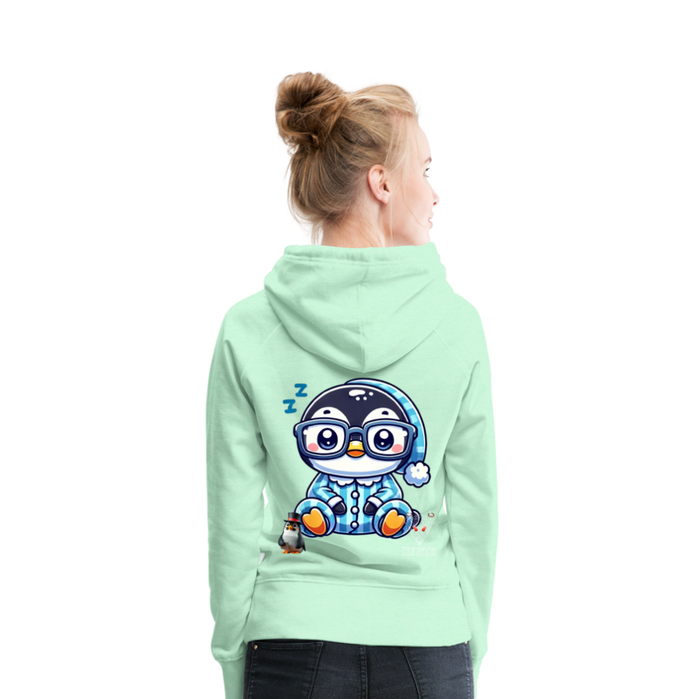 Women Hoodie KasPenguin in Pyjama - helles Mintgrün