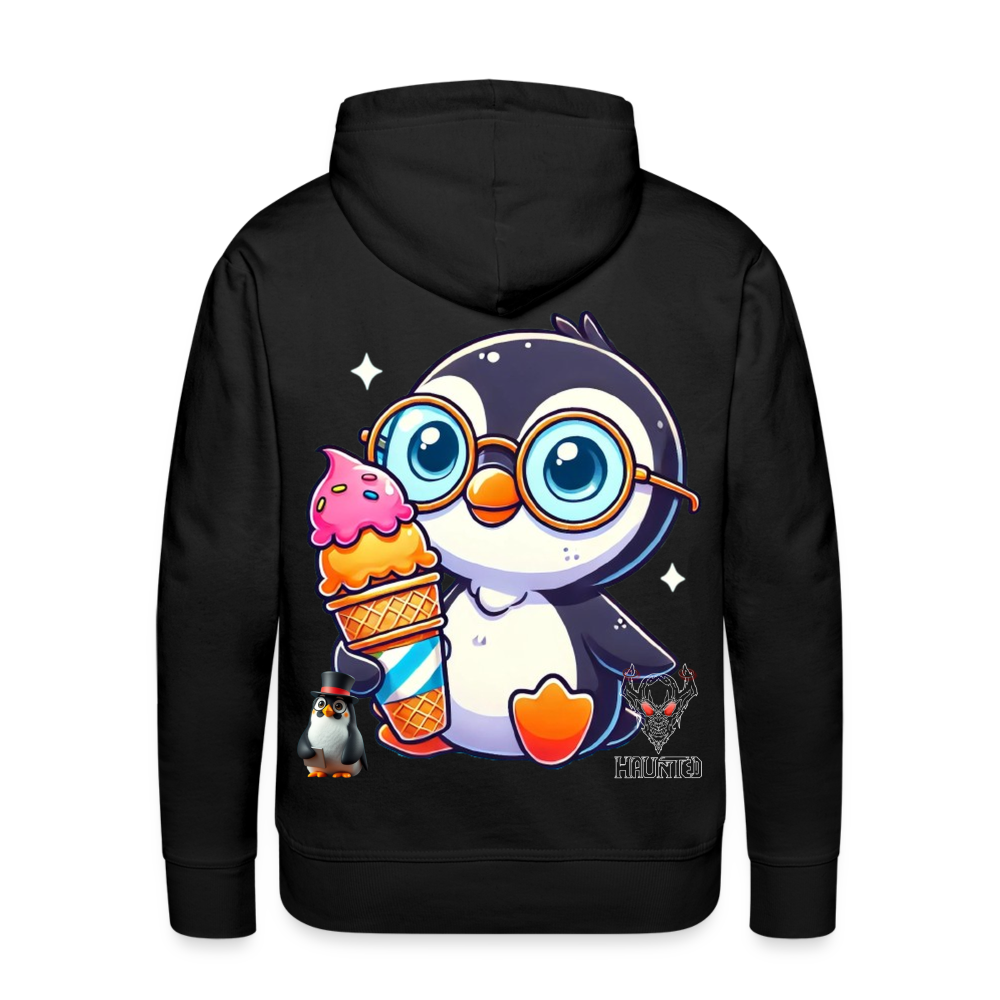 Men Hoodie KasPenguin with Ice - Schwarz