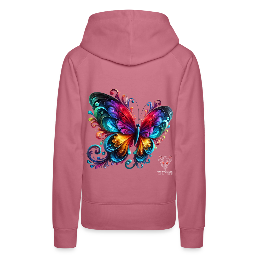 Woman Hoodie Radiant Butterfly Art - Malve