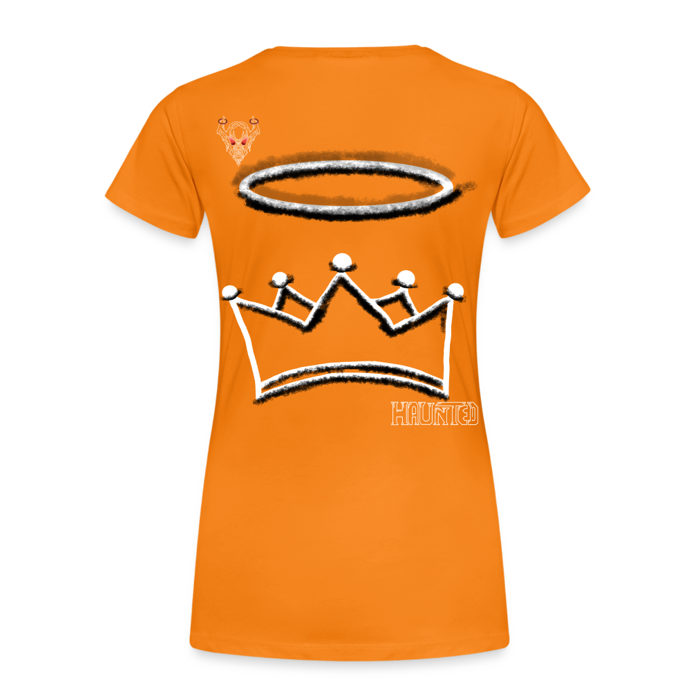 Woman T-Shirt Crown and Ring Light - Orange