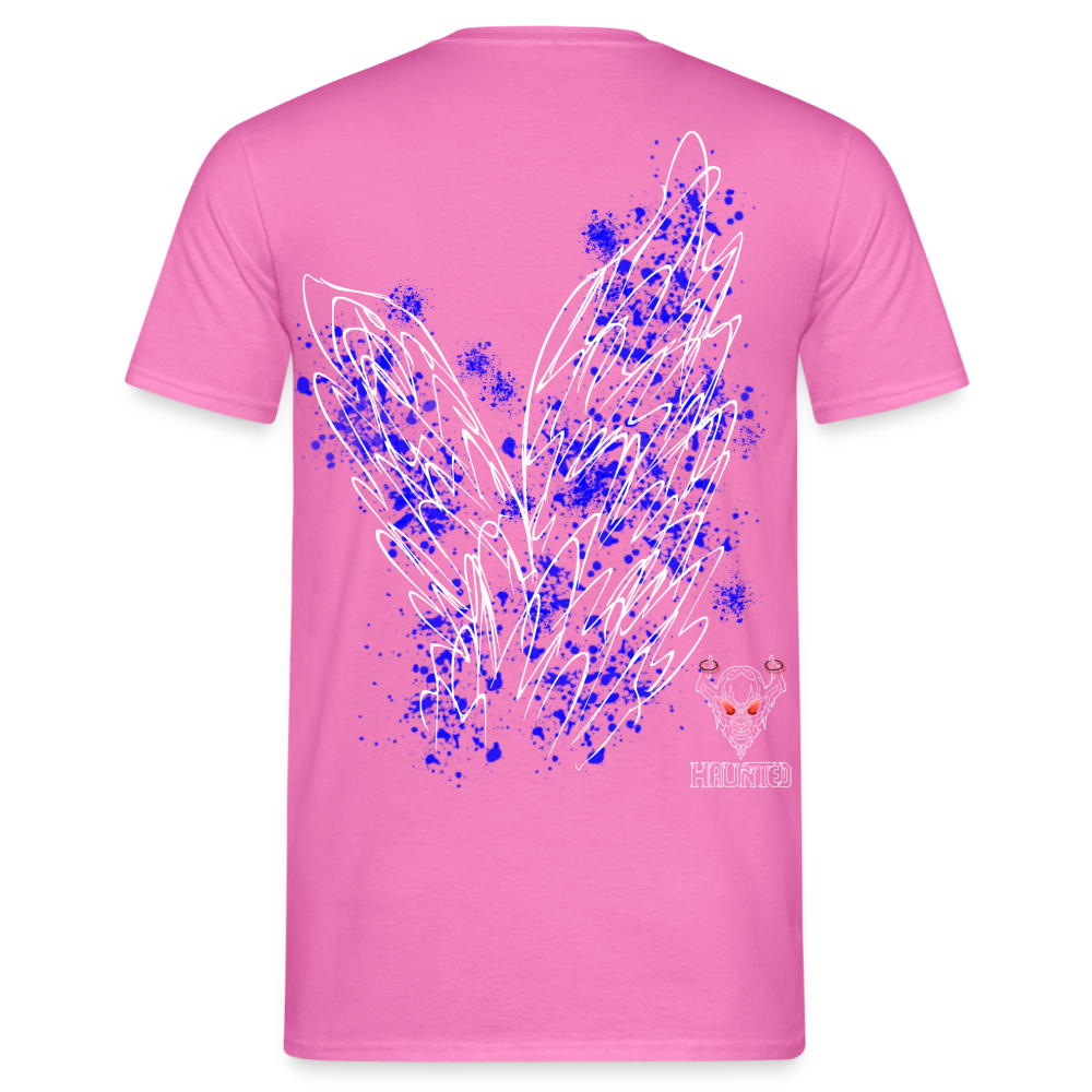 Men T-Shirt Blue Wings - Pink