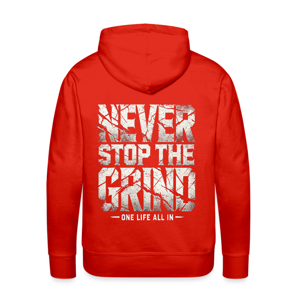 Men Hoodie Never Stop The Grind - Rot