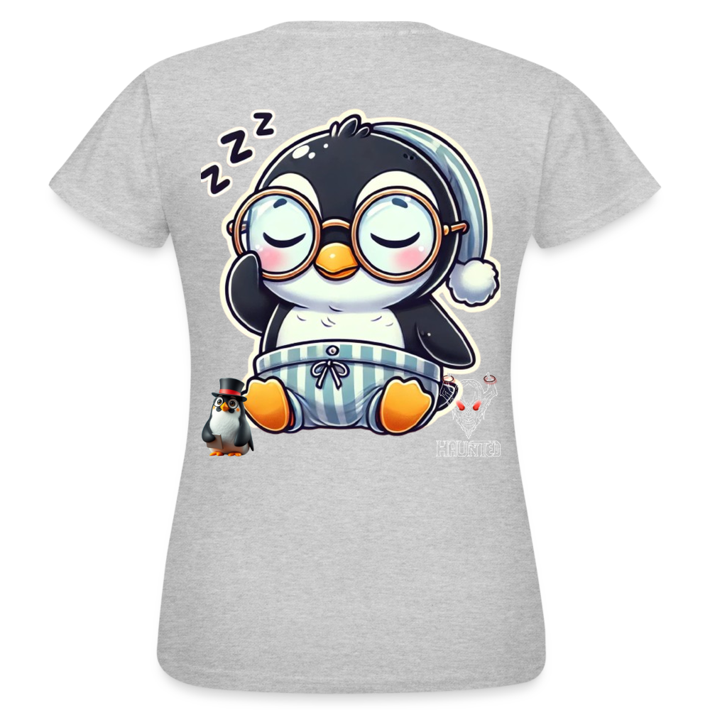 Women T-Shirt Sleepy KasPenguin - Grau meliert
