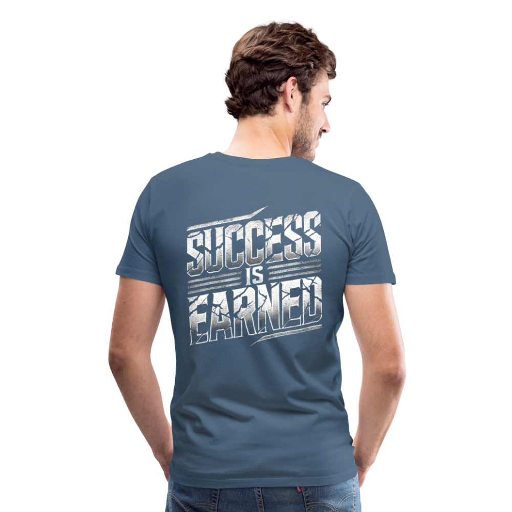 Men T-Shirt Success Is Earned - Blaugrau