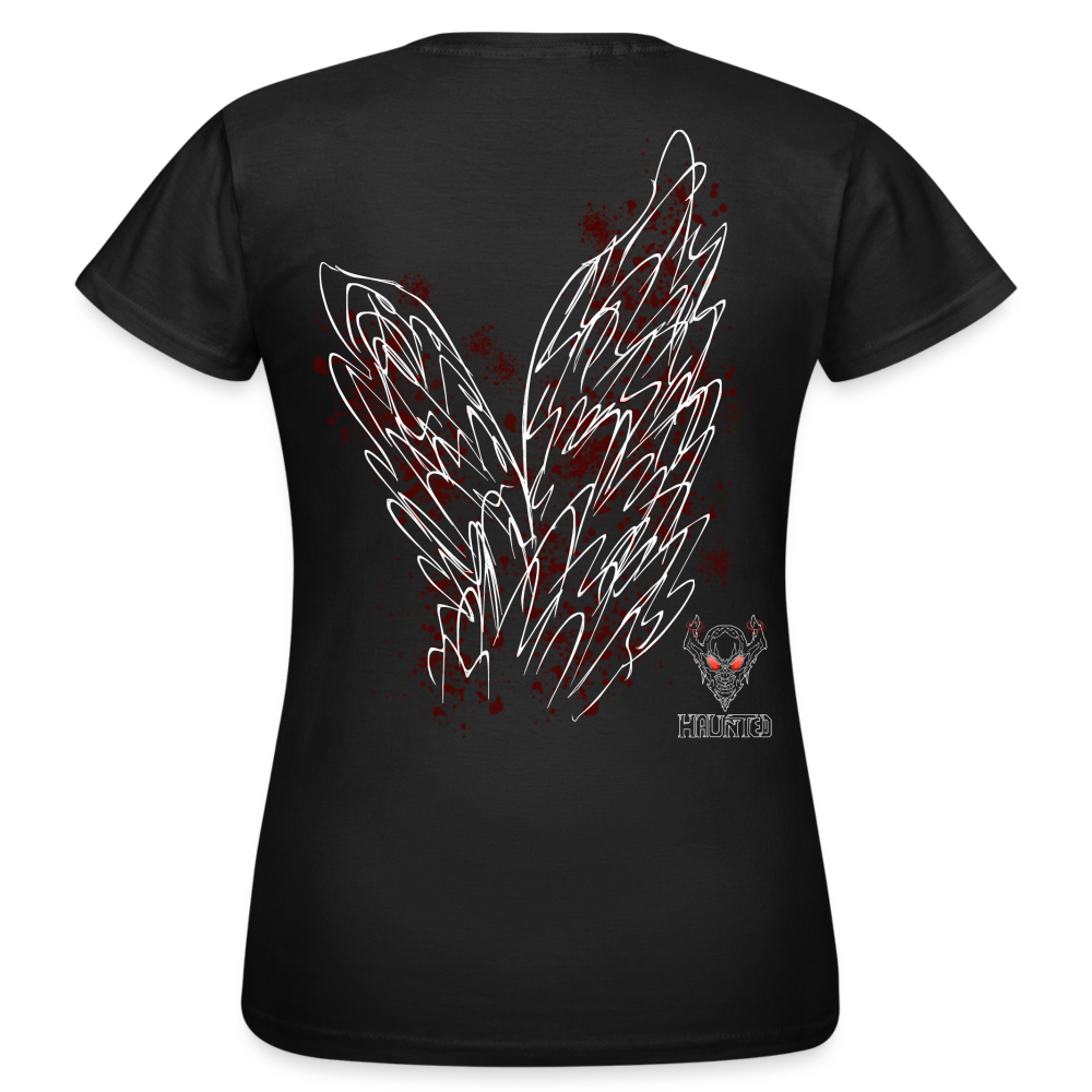 Women T-Shirt Dark Red Wings - Schwarz