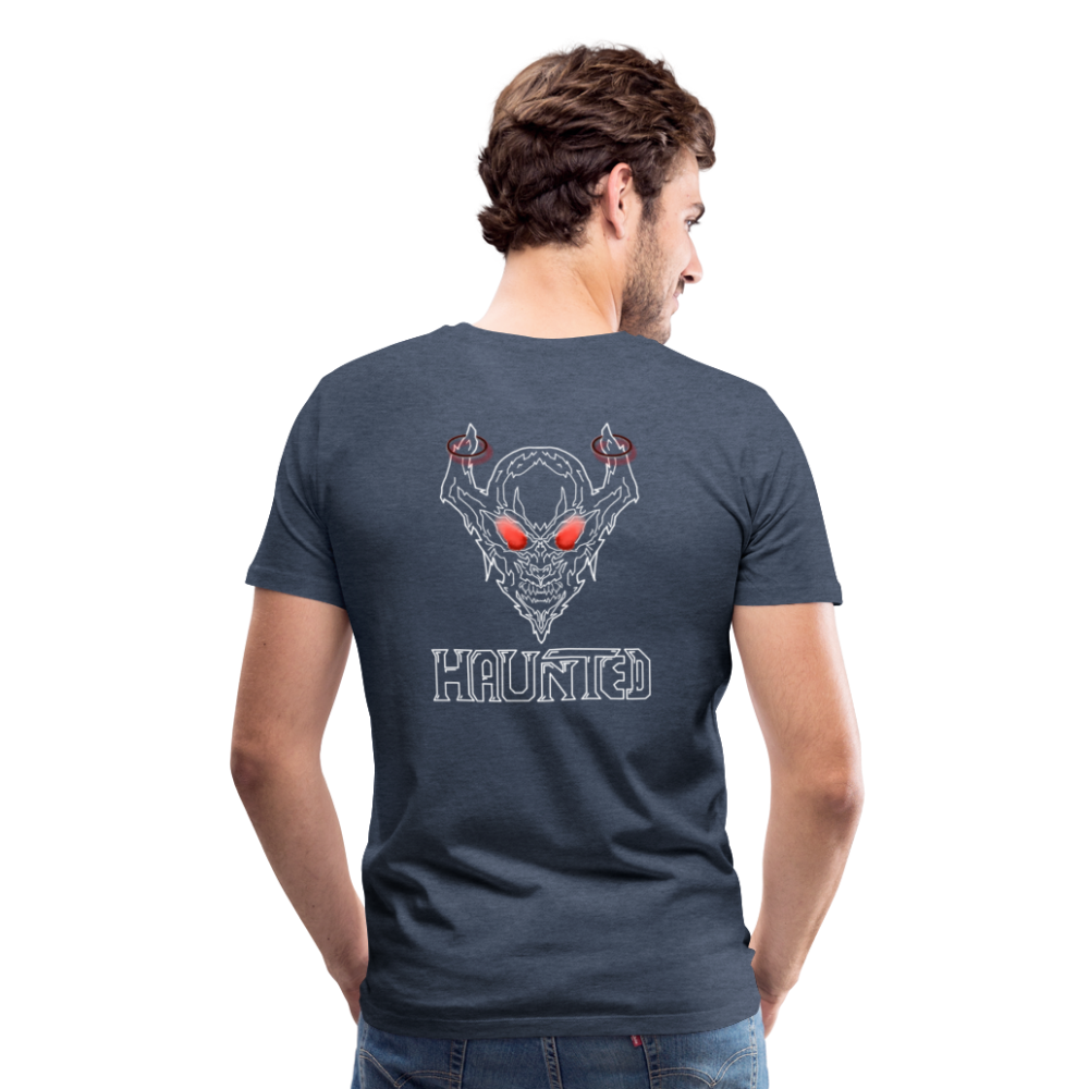 Men T-Shirt Deamon White - Blau meliert