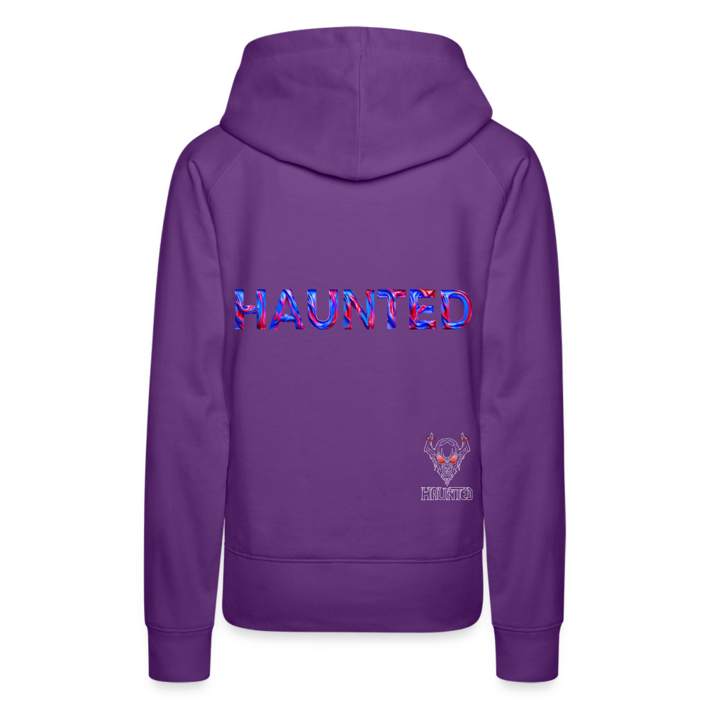 Women Hoodie Cosmic Flame Surge - Purple