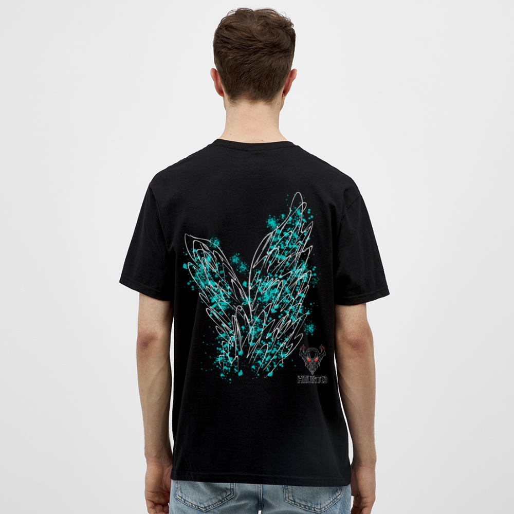 Men T-Shirt Aqua Wings - Schwarz