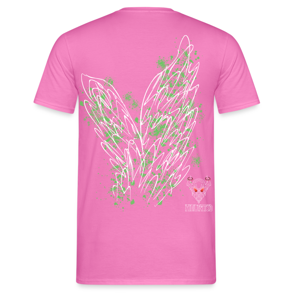 Men T-Shirt Light Green Wings - Pink