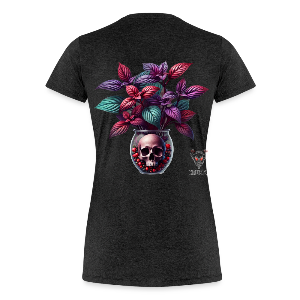 Woman T-Shirt Skull Bloom Vase - Anthrazit