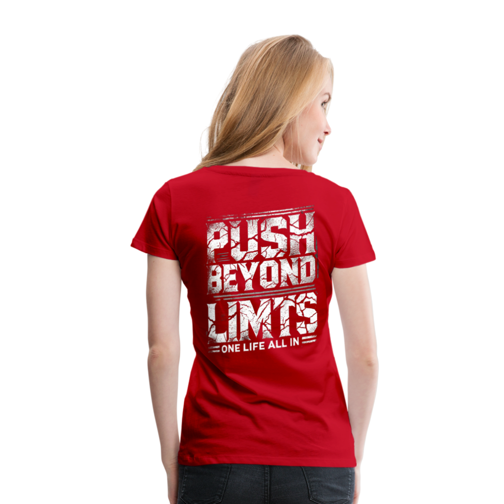 Women T-Shirt Push Beyond Limits - Rot