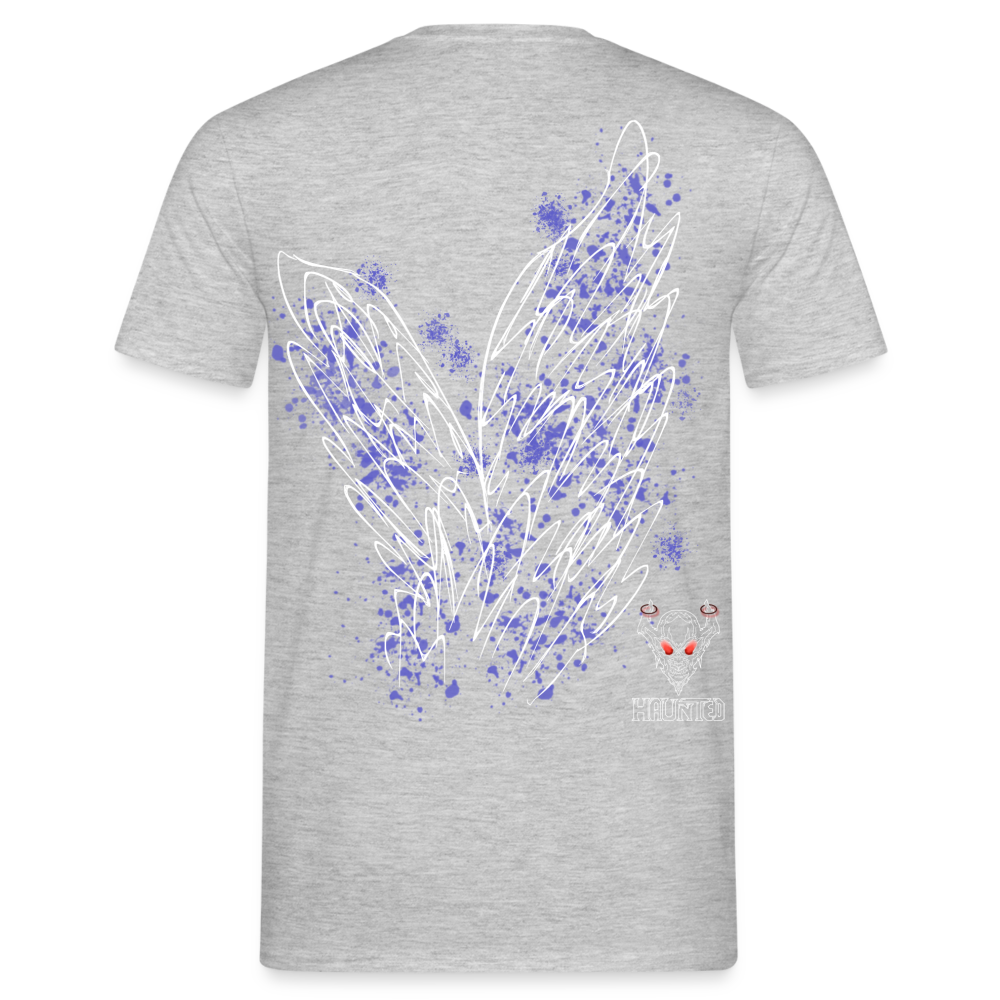 Men T-Shirt Light Blue Wings - Grau meliert