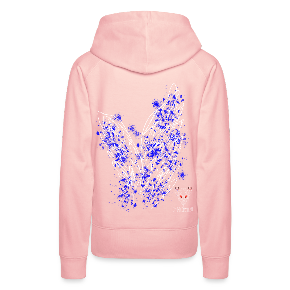 Women Hoodie Blue Wings - Kristallrosa