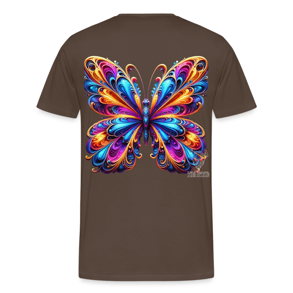 Men T-Shirt Vibrant Butterfly Elegance - Edelbraun