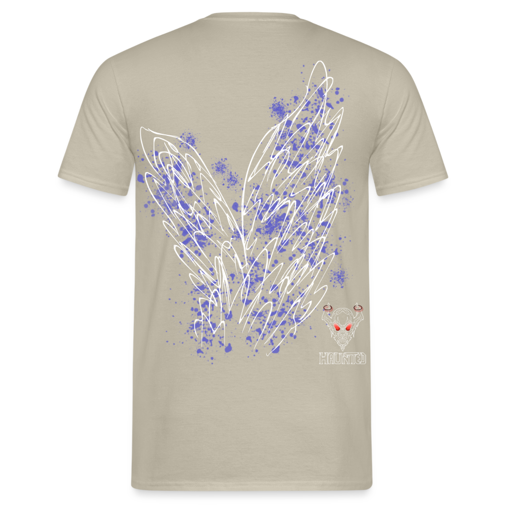 Men T-Shirt Light Blue Wings - Sandbeige