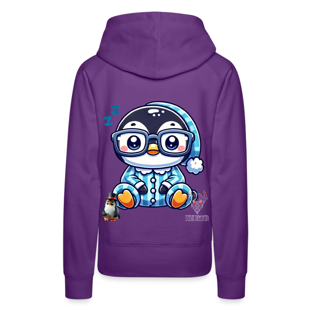 Women Hoodie KasPenguin in Pyjama - Purple