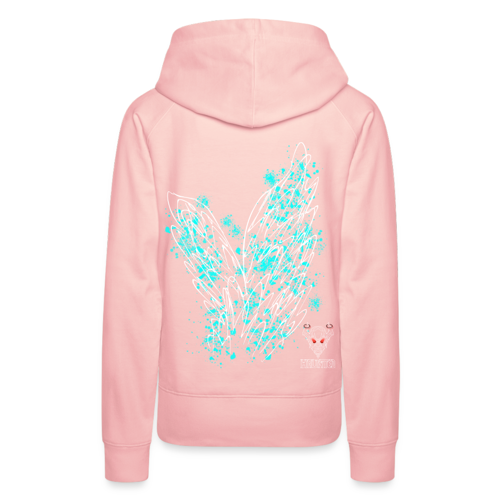 Women Hoodie Aqua Wings - Kristallrosa