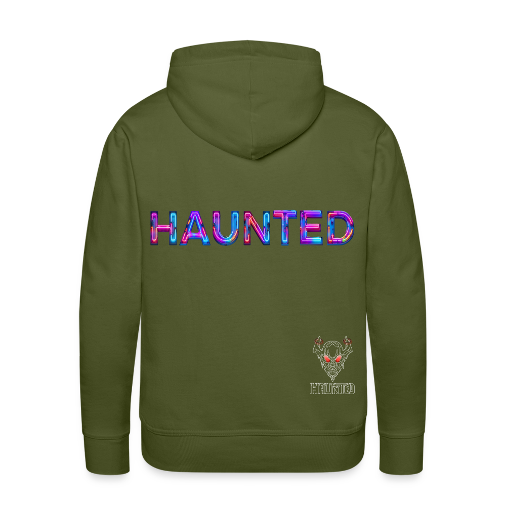 Men Hoodie Neon Pulse Energy - Olivgrün