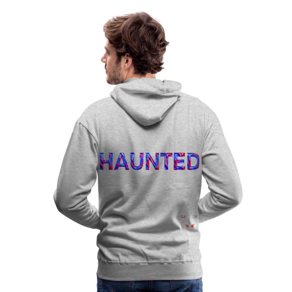 Men Hoodie Cosmic Flame Surge - Grau meliert