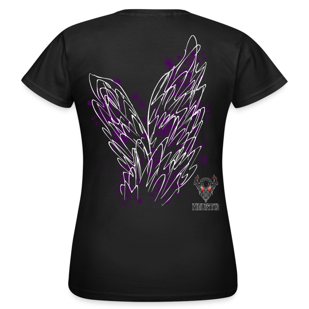 Women T-Shirt Purple Wings - Schwarz