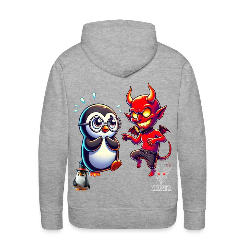 Men Hoodie Dancing with Devil - Grau meliert