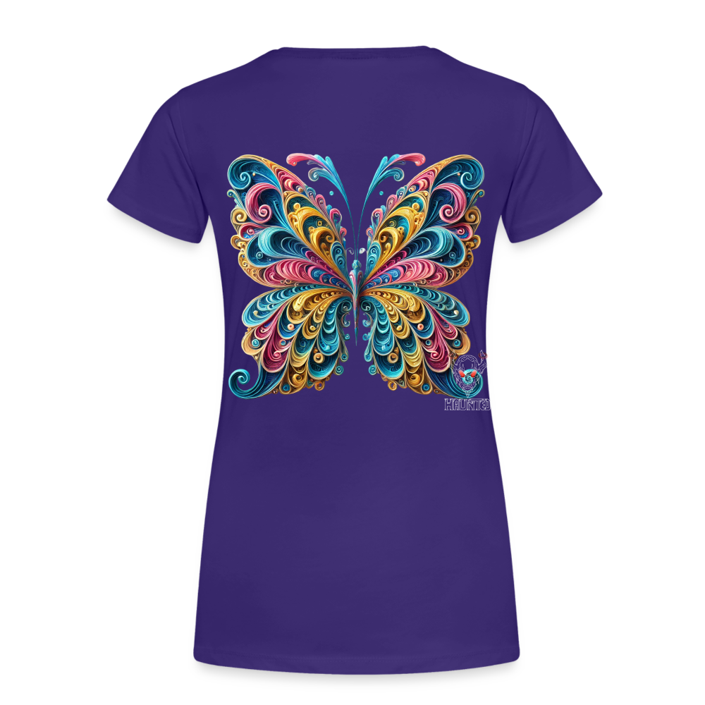 Woman T-Shirt Whimsical Butterfly Harmony - Lila