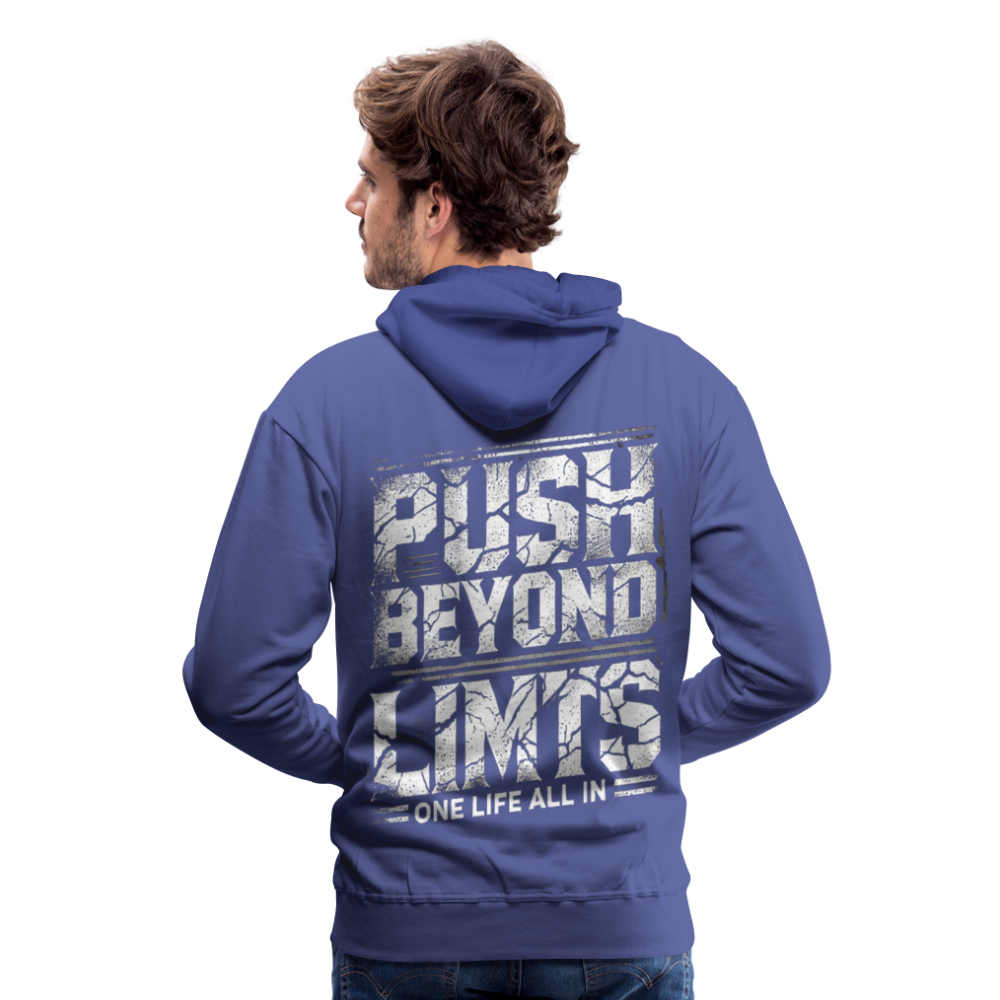 Men Hoodie Push Beyond Limits - Königsblau