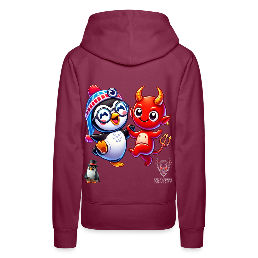 Women Hoodie Dancing with Devil - Bordeaux