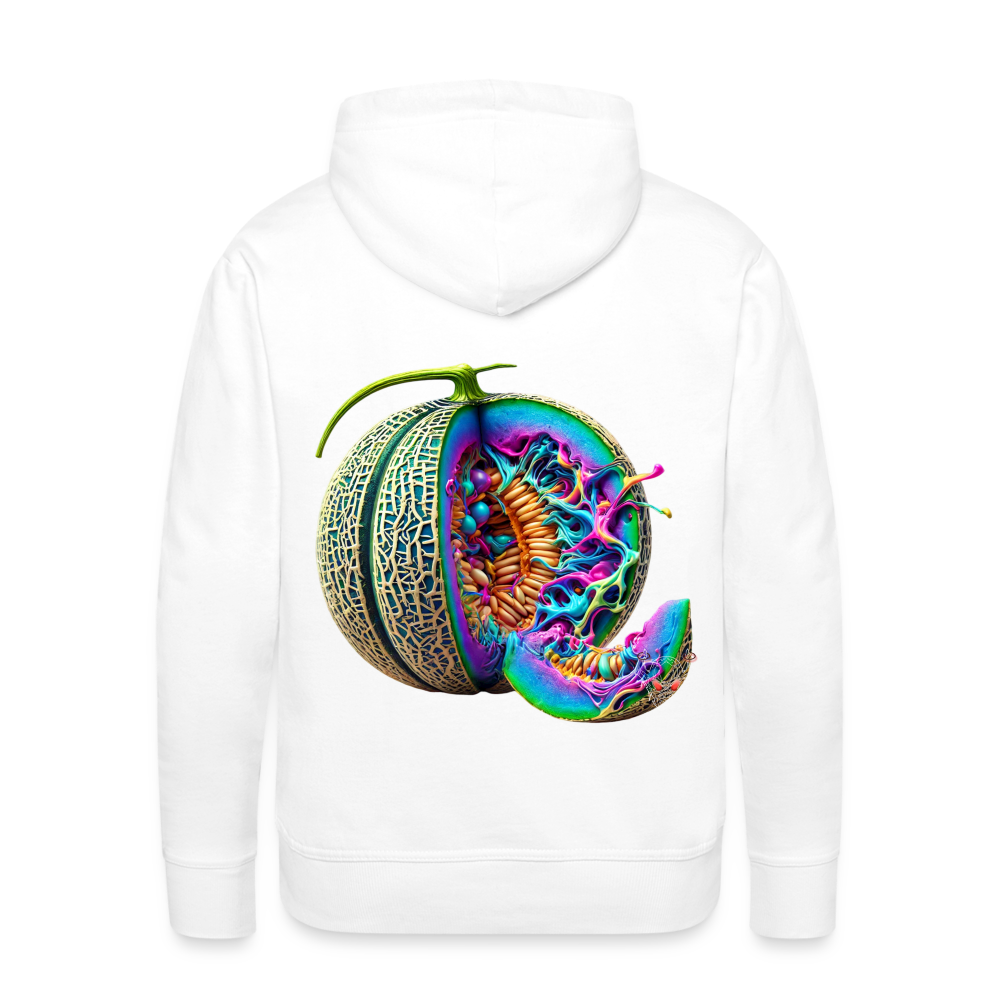 Men Hoodie Neon Melon Art - Weiß