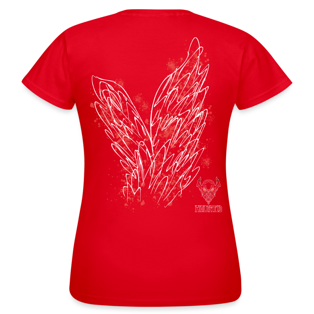 Women T-Shirt Light Red Wings - Rot