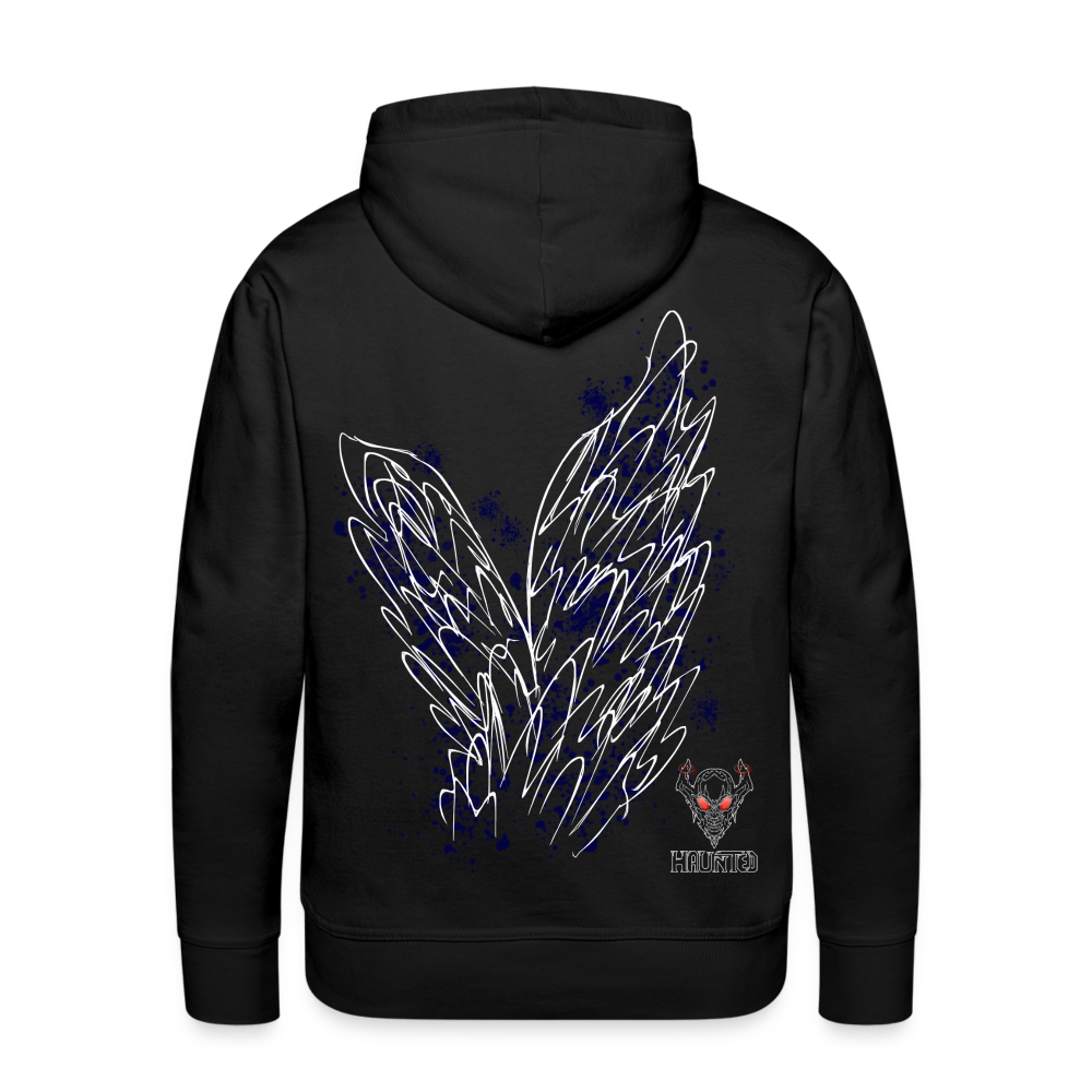 Men Hoodie Dark Blue Wings - Schwarz