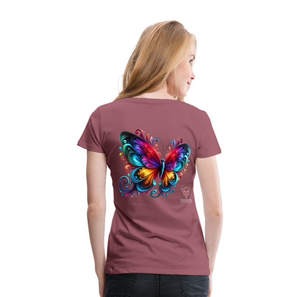 Woman T-Shirt Radiant Butterfly Art - Malve